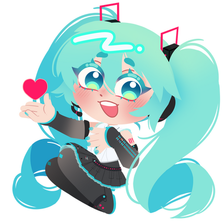 Lineless Chibi: Miku
