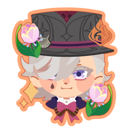 Chibi Head: Genshin Lyney
